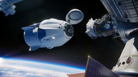 AdobeStock_358307619,_Space vehicle capsule orbiting the earth.jpeg