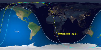 STARLINK-2204 (ID 47418) Reentry Prediction Image