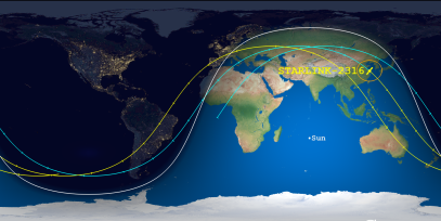 STARLINK-2316 (ID 47984) Reentry Prediction Image