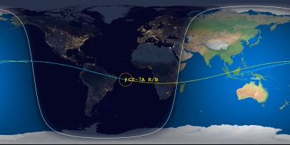 CZ-7A R/B (ID 53814) Reentry Prediction Image