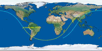 STARLINK-2451 (ID 48114) Reentry Prediction Image