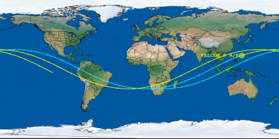 FALCON 9 R/B (ID 54248) Reentry Prediction Image