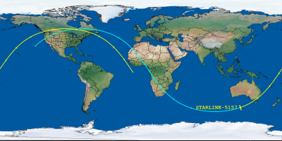 STARLINK-5157 (ID 53972) Reentry Prediction Image