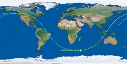 STARLINK-1617 (ID 46350) Reentry Prediction Image