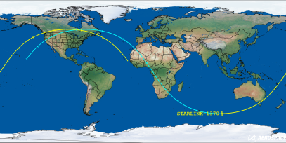 STARLINK-1370 (ID 456984) Reentry Prediction Image