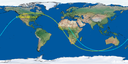 STARLINK-1615 (ID 46166) Reentry Prediction Image