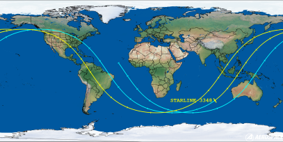 STARLINK-3348 (ID 50810) Reentry Prediction Image
