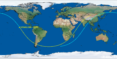 STARLINK-3390 (ID 51119) Reentry Prediction Image