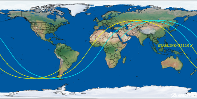 STARLINK-32110 (ID 60078) Reentry Prediction Image
