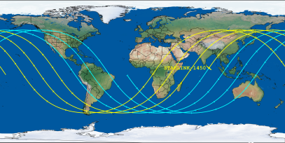 STARLINK-1450 (ID 45667) Reentry Prediction Image