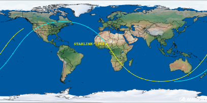 STARLINK-1288 (ID 45372) Reentry Prediction Image