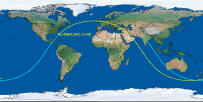 STARLINK-3340 (ID 50824) Reentry Prediction Image