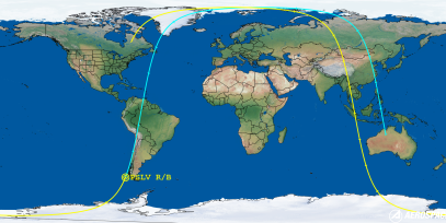 PSLV R/B (ID 42052) Reentry Prediction Image