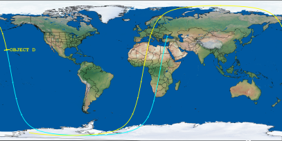 OBJECT D (ID 57427) Reentry Prediction Image