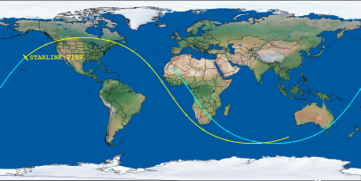 STARLINK-2189 (ID 47768) Reentry Prediction Image