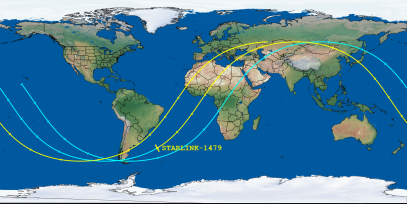STARLINK-1479 (ID 45740) Reentry Prediction Image