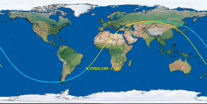 STARLINK-1791 (ID 46692) Reentry Prediction Image