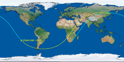 STARLINK-1887 (ID 47170) Reentry Prediction Image