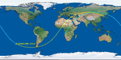 STARLINK-2012 (ID 47635) Reentry Prediction Image