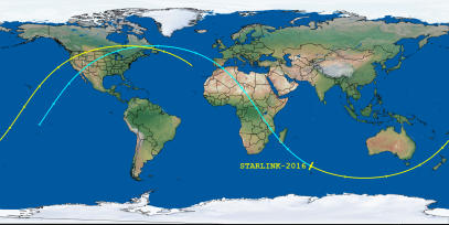 STARLINK-2016 (ID 47639) Reentry Prediction Image