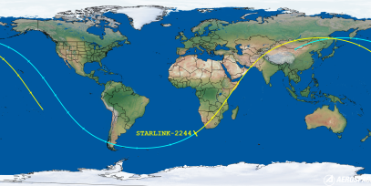 STARLINK-2244 (ID 48588) Reentry Prediction Image