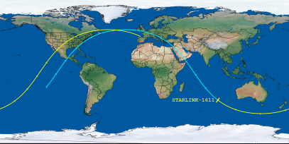STARLINK-1611 (ID 46147) Reentry Prediction Image