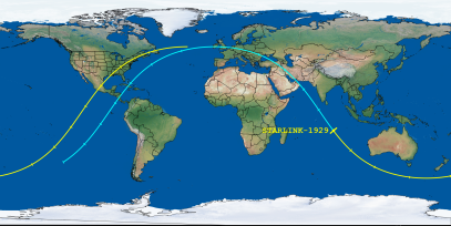 STARLINK-1929 (ID 46788) Reentry Prediction Image