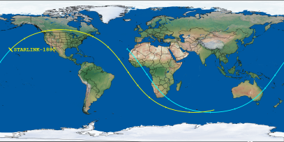STARLINK-1880 (ID 47165) Reentry Prediction Image