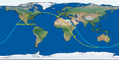 STARLINK-2051 (ID 47661) Reentry Prediction Image