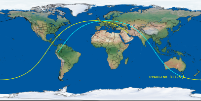 STARLINK-31175 (ID 58833) Reentry Prediction Image