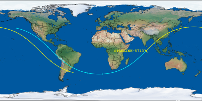 STARLINK-5713 (ID 55578) Reentry Prediction Image